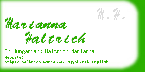 marianna haltrich business card